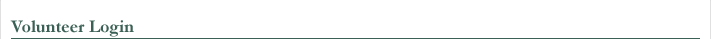 Volunteer Login